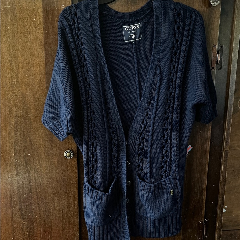 Guess Dark Blue Knit Cardigan